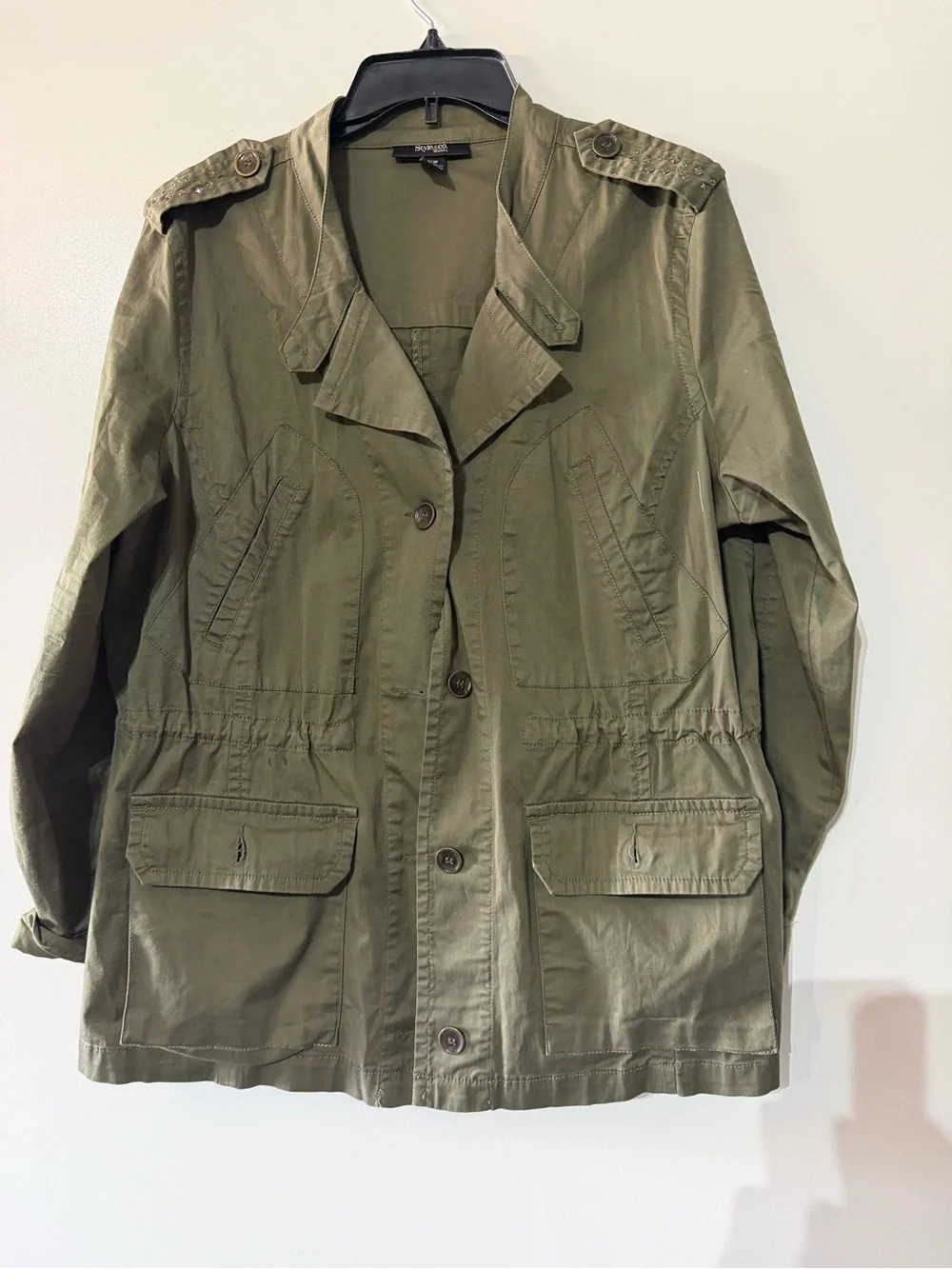 Style & Co. Olive Green Utility Jacket